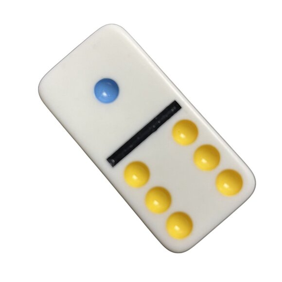 Double Twelve Dominoes Replacement Tile 1 6 Color Dot mq - Picture 2 of 3